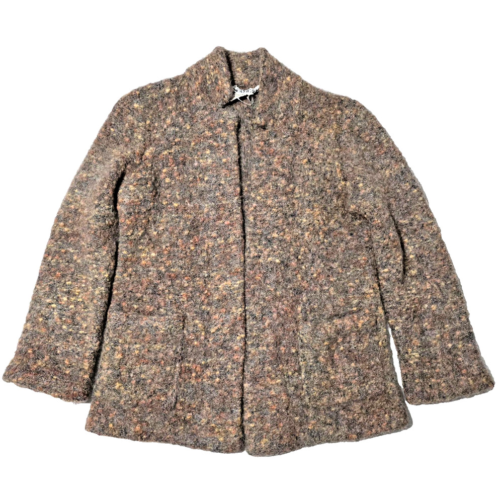 Vintage Frances Henaghan Mohair Wool Blend Cardigan Jacket Multicolor Large